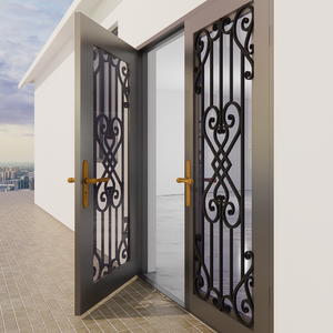 Porte en fer pour maisons résidentielles, modèles de portails doubles en fer, styles de portes d'entrée modernes et solutions de fenêtres haut de gamme. - Product Image 6