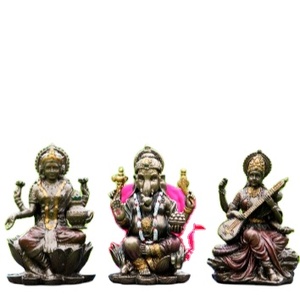 Statuette en résine miniature de la déesse Ganesha, Laxmi, Saraswati, Maa, Art déco, artisanat fait main, décoration d'intérieur, artisanat Nirmala, Rajasthan - Product Image 1