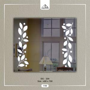 Miroir LED double couleur contemporain facile à installer, mural, sans cadre, design artistique, écologique, anti-buée - Product Image 5