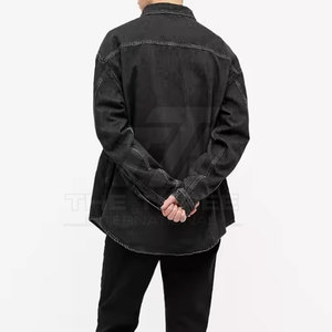 ผลิตจากวัสดุที่ดีที่สุด ผ้าฝ้ายระบายอากาศได้ดี เสื้อเชิ้ตยีนส์ผู้ชายทรงสมัยใหม่ สวมใส่สบาย เหมาะสำหรับใส่ในชีวิตประจำวัน ดูดีมีสไตล์ ทันสมัย สำหรับฤดูใบไม้ผลิ - Product Image 4