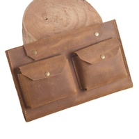 Cadeau d'affaires personnalisé, pochette pour ordinateur portable en cuir faite à la main avec 2 poches pour chargeur/souris, étui de voyage, cadeau Bast