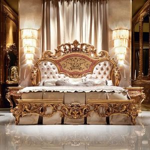 Offre Spéciale : Ensemble de Chambre Royal Classique de Luxe avec Lit Capitonnée et Décors Dorés, Style Hôtel Emma - Product Image 1