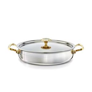 Olla Profesional de Acero Inoxidable, Calentador de Alimentos Premium, Olla de Gran Capacidad con Tapa de Vidrio Templado y Asas Reforzadas - Product Image 3