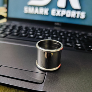 ปลอกคอลูกปัดทองเหลืองสีเงินขนาด21มม. ถึง25มม. เหมาะสำหรับไม้เท้าและเสาเดินป่า - Product Image 1