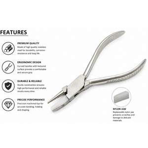 Combination Nylon Jaw Pliers Half Round Flat Jewelry Tool Non Scratch <b>Wire</b> Bending Shaping DIY <b>Craft</b> Repair Tool - Product Image 4