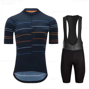Maillot de cyclisme pour hommes à manches courtes, rayé noir et blanc, respirant, haut de sport - Product Image 5