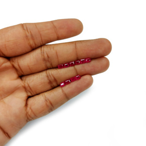Rubis naturels non traités du Mozambique, octogones calibrés 3x4mm, pierres précieuses de rubis naturelles facettées pour la fabrication de bijoux, prêtes à l'emploi - Product Image 4