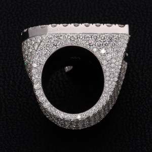 แหวนเงินแท้ 925 ผ่านการทดสอบเพชร ดีไซน์ฮิปฮอป ประดับเพชรโมอิสซาไนต์ VVS ชุบโรเดียม สำหรับงานแต่งงาน เครื่องประดับอัญมณีชั้นดี แหวนตัวอักษร - Product Image 1