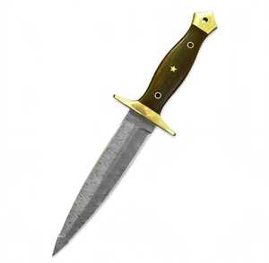 Handcrafted Twist Damascus Steel Symmetrical <b>Letter</b> Opener Craft Rosewood Handle Brass <b>Guard</b> - Product Image 3