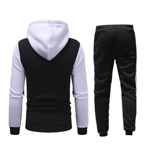 Conjunto Deportivo para Hombre, 100% Algodón, con Capucha y Contraste de Color, Ecológico, Sudadera con Capucha y Pantalones Deportivos, Ropa Casual de Calle para Invierno - Product Image 1
