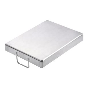 Bandeja Rectangular Metálica para Servir con Asas, Bandeja Profunda de Acero Inoxidable para Alimentos, para Cocina, Restaurante y Catering - Product Image 2