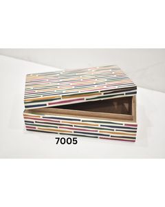 Luxury MDF Resin Decorative Storage <b>Box</b> with Lid Modern Tabletop Organizer Gift <b>Box</b> - Product Image 6
