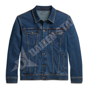 Men's Denim Jacket Regular Fit Plaid Pattern Button Closure Casual Winter Wear 100% Cotton Woven Fabric Windproof Breathable - Product Image 2