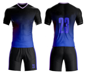 Conjunto de Camiseta de Fútbol Personalizada para Hombre, Diseño Geométrico Negro y Dorado, Sublimada, Absorbente de Humedad, Manga Corta, Uniforme para Adultos, Todas las Temporadas - Product Image 6