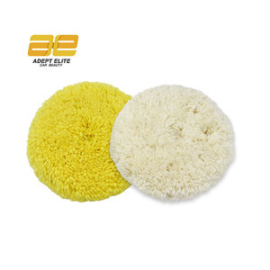 Almohadillas de Lana Amarillas de Doble Cara de 8 Pulgadas para Pulido de Autos, Almohadilla de Lana para Pulir con Rosca de 5/8 Pulgadas - Product Image 1