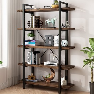 Teak Wood Minimalist Industrial Living Room Wall <b>Shelf</b> Stainless Steel Frame Storage Functions Wholesale Moradabad - Product Image 1