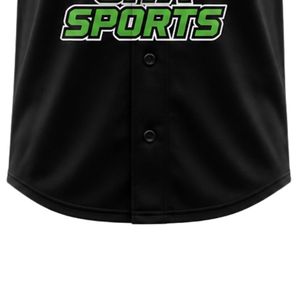 Camiseta de Béisbol Negra y Verde – Camiseta Deportiva Personalizada con Paneles en Contraste, Uniforme Deportivo Transpirable para Equipos - Product Image 3