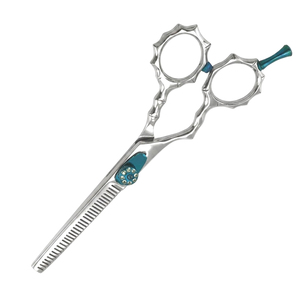 Tijeras Profesionales de Acero Inoxidable para Adelgazar el Cabello, 30 Dientes, para Diestros, Mango Inclinado, Tijeras de Texturizado para Salón y Barbería - Product Image 4