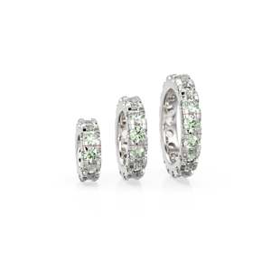 Breloque ronde en or 14 carats avec améthyste verte, Breloque roue d'améthyste, Support de breloque rond, Connecteur de bande éternité en améthyste ronde - Product Image 6