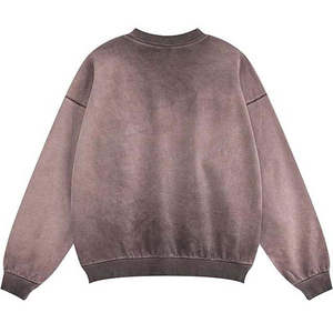 Sudadera Oversize Vintage Lavada con Cuello Redondo, Ajuste Relajado, Estilo Clásico Urbano - Product Image 1