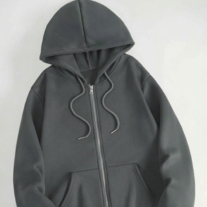 Sweat-shirt à capuche personnalisable pour hommes grands et corpulents, en velours uni, coupe ample, chaud pour l'automne, avec impression numérique - Product Image 4