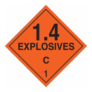 Señal de Seguridad Brady Explosives C-1 - PVC/Aluminio Impreso con UV para Áreas Peligrosas en Interiores y Exteriores - Product Image 2