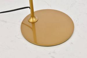 Lámpara de Mesa Moderna de Latón con Pantalla Negra, Adorno Contemporáneo para Escritorio y Mesita de Noche - Product Image 5