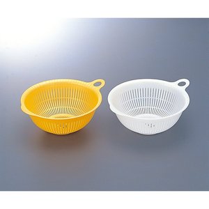 Inomata 22cm Orange Handle <b>Colander</b> & <b>Strainer</b> Unique Color for Easy Kitchen - Product Image 1