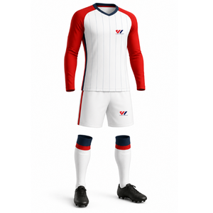 Conjunto de Uniforme de Fútbol Personalizado para Adultos, Cuello en V, Manga Corta, 100% Poliéster, Secado Rápido, Equipación de Entrenamiento - Product Image 5