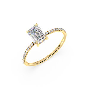 REYES <b>Emerald</b> Cut 1.15 Carat Moissanite Hidden Halo <b>Ring</b> in 925 Sterling <b>Silver</b> Anniversary Gift GRA Certified Fine Jewelry - Product Image 1