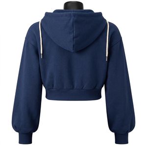 เสื้อฮู้ดครอปสั้นผู้หญิงคุณภาพพรีเมียมสั่งทำพิเศษ ผ้าฝ้าย 100% ระบายอากาศได้ดี ทรงพอดีตัว - Product Image 2