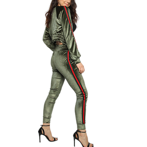 Chándal de Terciopelo para Mujer, Chándales de Invierno, Ropa Urbana Juvenil, Chándal de Terciopelo Personalizado para Mujer - Product Image 2