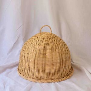 Rectangle Handcrafted Rattan <b>Bread</b> <b>Basket</b> Glass Lid Eco-Friendly Multifunction Kitchen Storage for Food Modern Style Single Tier - Product Image 5