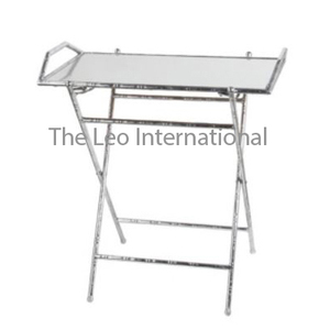 Table d'appoint en acrylique transparent avec design de feuilles de fleurs plaqué or, style moderne et luxueux pour le salon, autres décorations pour la maison - Product Image 2