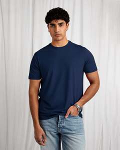 Camiseta de Manga Corta para Hombre de Alta Calidad, Algodón Duradero, Color Liso, Proveedor de Marca Personalizada - Product Image 1