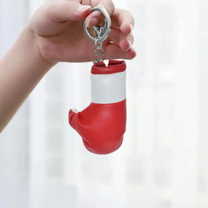 Mini Red Boxing Glove Keychain Faux Leather Unisex Slip-On Design for Boxing Enthusiasts - Product Image 4