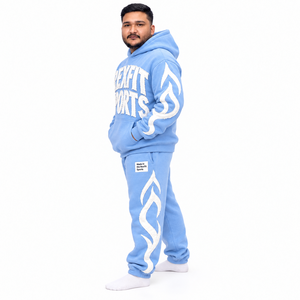 Conjunto de Sudadera con Capucha y Pantalones Jogger con Apliques, Etiqueta Personalizada, Chándal Unisex de Corte Holgado, Dos Piezas, Ropa Urbana con Diseño, Conjunto al por Mayor - Product Image 1