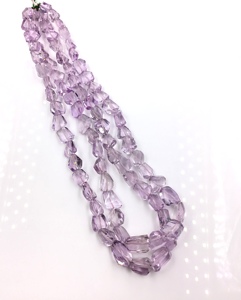 Collar de piedras preciosas facetadas de amatista natural para la elaboración de joyería fina - Product Image 6