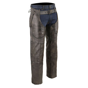 Chaps en cuir pleine fleur professionnels, coupe confortable, avec coutures durables et finition de qualité supérieure - Product Image 1