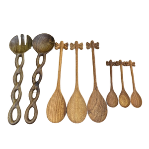 Cuchara de madera natural hecha a mano en Vietnam para cocinar, revolver, servir, hornear y uso decorativo en la cocina, venta al por mayor. - Product Image 2