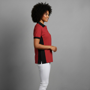 Polo personalizado para mujer, 100% algodón, tejido transpirable, logotipo impreso en DTF, estilo hip hop, de alta resistencia, de secado rápido. - Product Image 5