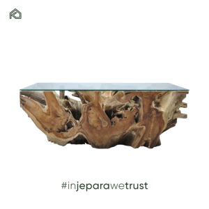 Mesa de Centro Moderna y Artística de Madera Decorativa Hecha de Raíz de Teca para el Hogar, Villa, Hotel, Oficina, Sala de Estar o Apartamento - Product Image 2