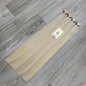 Wholesale Customized Platinum Color Super Double Drawn Invisible <b>Tape</b>-In Remy Human Hair Extensions Curl Wave Style Raw Material - Product Image 5