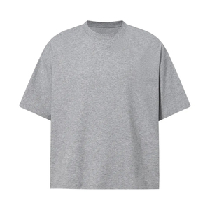 T-shirt vierge en coton épais de qualité supérieure pour YouTuber, créateur de contenu, marque, impression personnalisée, broderie, OEM, ODM, vente en gros - Product Image 1