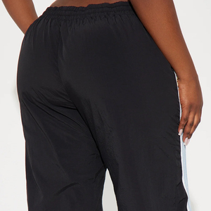 Nuevos pantalones jogger de mujer de pierna ancha con bolsillos y cordón, pantalones jogger cortavientos de mujer, pantalones jogger de pierna recta - Product Image 5