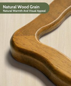 กรอบรูปไม้เนื้อแข็ง กรอบรูปไม้ธรรมชาติ กรอบรูปตกแต่งห้อง ตั้งโต๊ะและแขวนผนัง ลายคลื่นสำหรับครอบครัวและปู่ย่าตายาย - Product Image 2