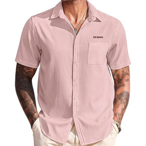 T-shirt à col campagne léger et respirant pour homme, vêtements décontractés pour usage extérieur, chemises à col campagne - Product Image 1