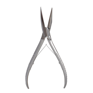 Pince professionnelle en acier inoxydable de qualité supérieure pour l'application et le retrait de micro-anneaux pour extensions de cheveux - Product Image 1