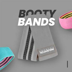 Conjunto de 3 bandas de botín gris claro/Gris oscuro/Negro personalizado para mujer, venta al por mayor, bandas de resistencia de tela antideslizantes para Fitness tipo bucle - Product Image 4