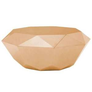 Table basse ronde en promotion, plateau de qualité supérieure en métal plaqué or avec support noir, tables basses et d'appoint. - Product Image 2